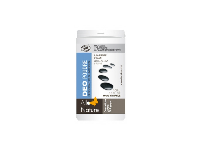 Déo poudre à l'alun de Potassium bio 100g