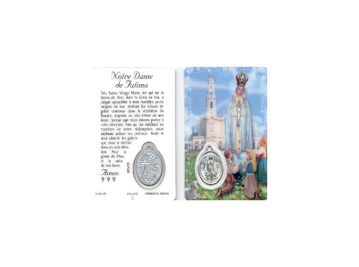 Carte-prière avec insertion VIERGE DE FATIMA-espagnol-100e anniversai