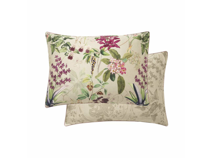 Taie d'oreiller PARFUM D'ORCHIDÉE GRÈGE Garnier-Thiébaut