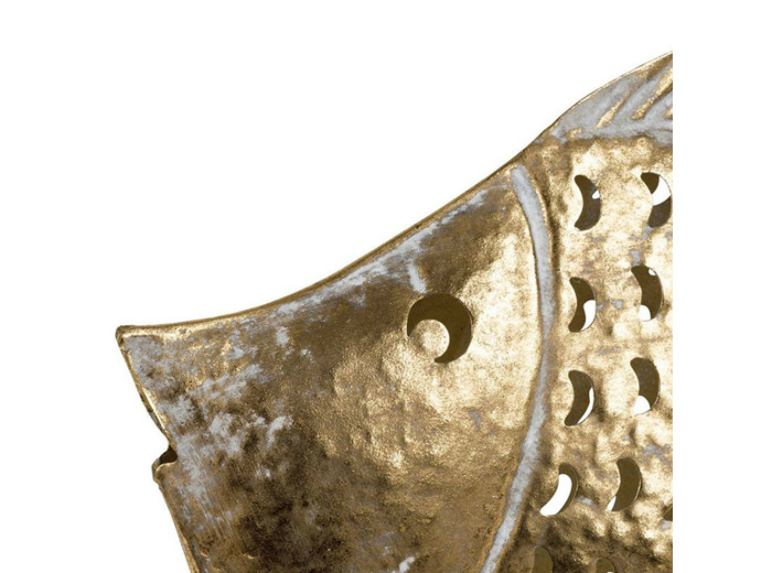 Décoration poisson fer doré 47x10x30cm