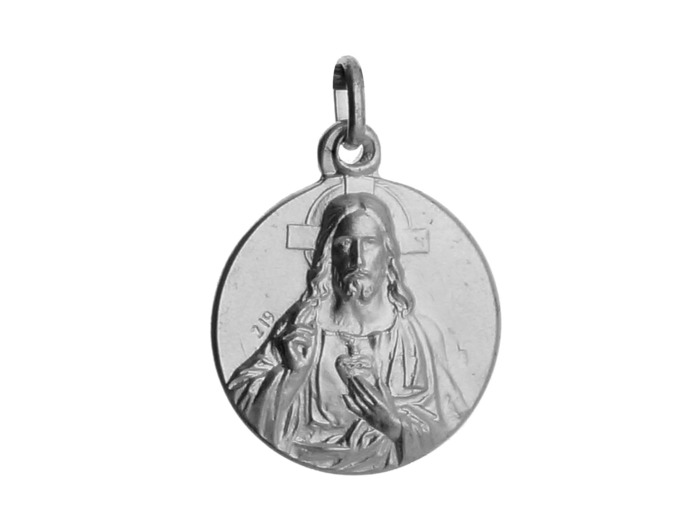 Médaille 17mm en Argent 925 - SACRÉ COEUR