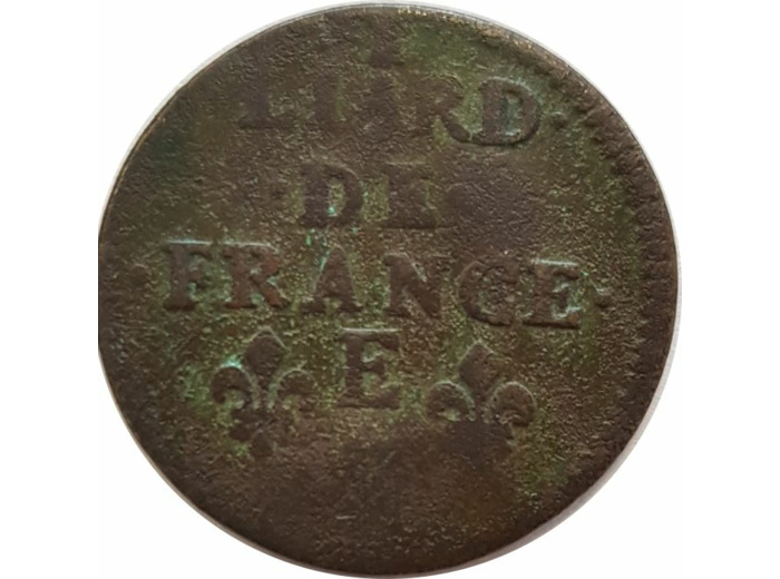 LOUIS XIV (1643-1715) LIARD DE FRANCE 1657 E (Meung sur Loire) TB