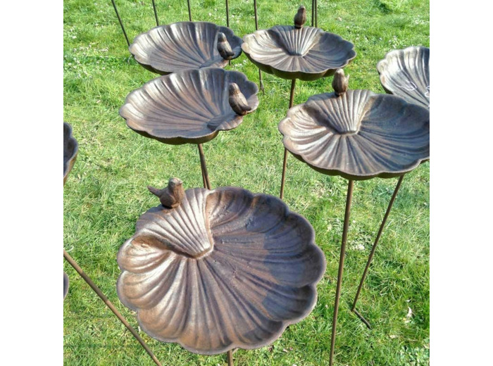 Mangeoire oiseaux fonte Coquille 105x27cm