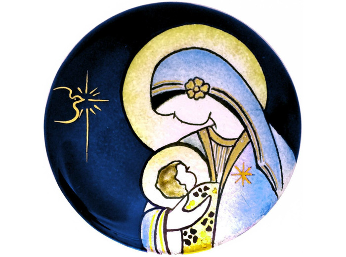 Vierge protectrice D8,3cm - EMAUX DU LIBAN
