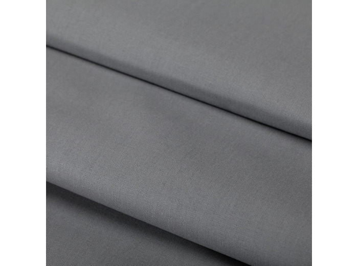 Toile jaconas gris laize 150cm plié dossé le mètre