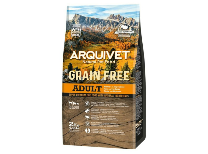 Croquettes SANS CÉRÉALES Arquivet, Dinde & Légumes pour Chien adultes - 2KG