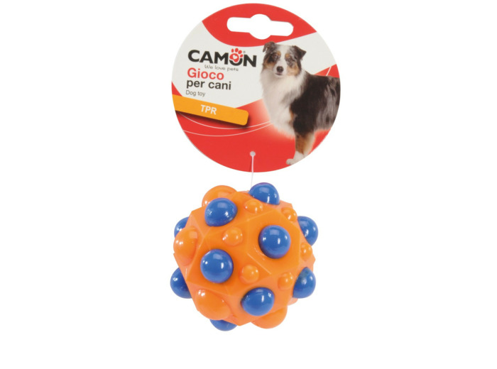 Jouet pour chien, Balle géométrique en TPR - Ø7cm