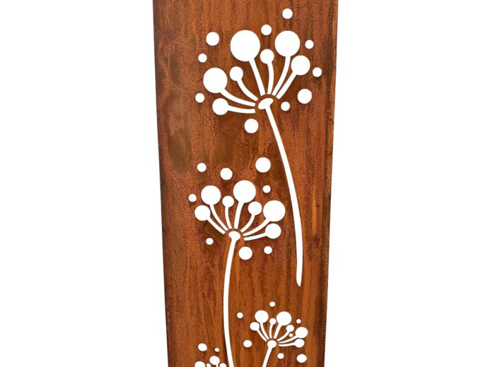 Treillage jardin secret acier à fleurs 25x1x110cm