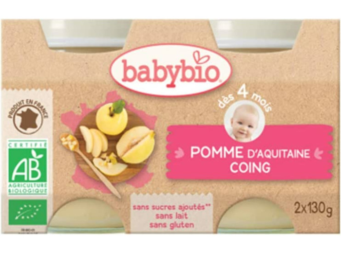 Pomme coing pot 2x130g Babybio