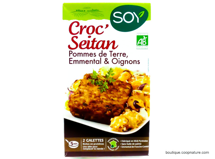 Croc' Seitan Pommes de Terre Emmental Oignons Bio 2x100g