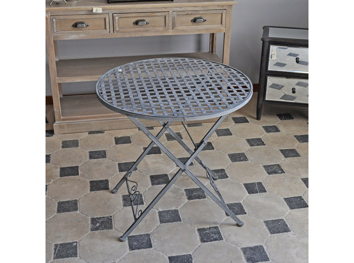 Table de jardin en fer 71x70 cm