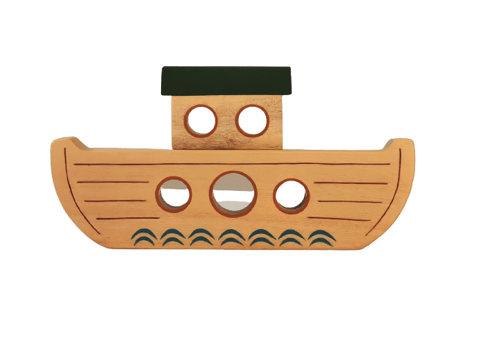 Arche de Noé en bois larg24,5xProf4xHt12,5cm - vendue sans Animaux