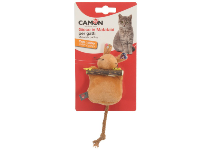 Jouet chat, Peluche SOURIS + Matatabi - 10cm