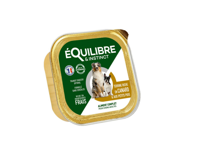 Équilibre & Instinct, Pâtée riche en canard & aux petits pois - 300g