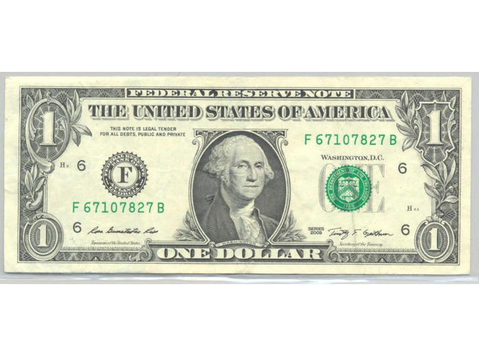 AMERIQUE U.S.A. (GEORGIE) 1 DOLLAR 2009 SERIE F TTB+