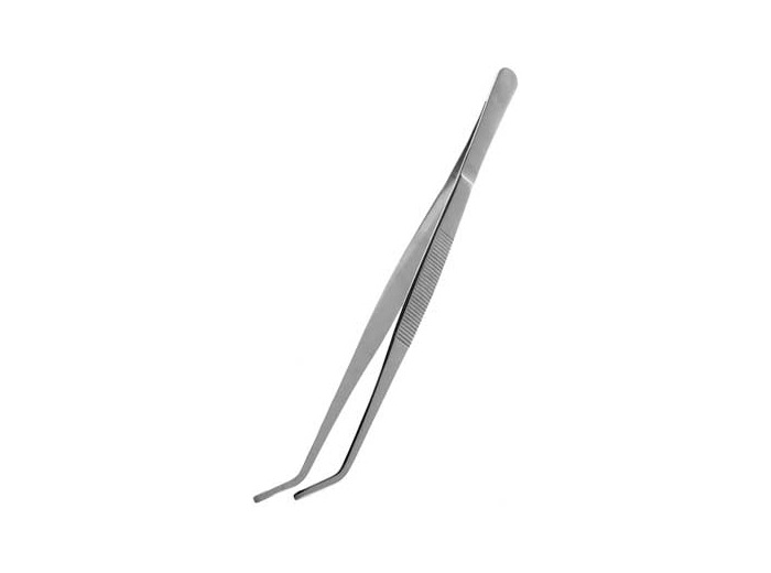 Pince de nourrissage courbée en acier inoxydable - 25cm