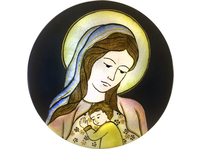 Vierge d'amour D15,7cm - EMAUX DU LIBAN
