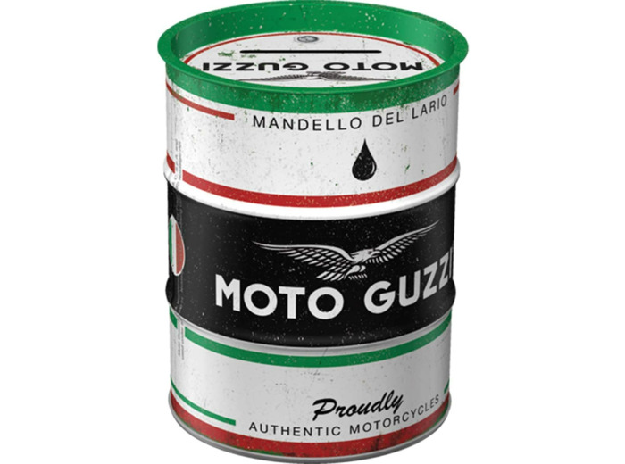 Tirelire Fût métal - Moto Guzzi Authentic Motor oil - 9,3x11,7 cm - Nostalgic Art
