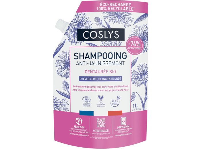 SHAMPOOING ANTI-JAUNISSEMENT RECHARGE 1L Coslys