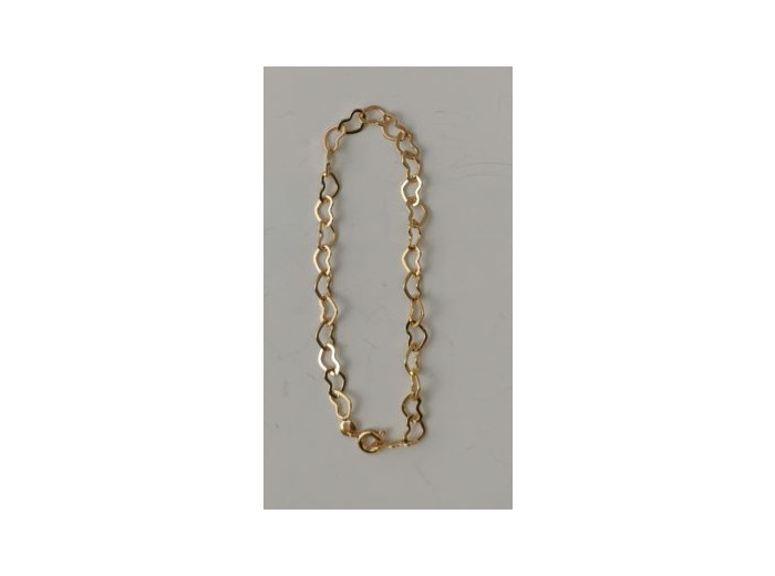 Bracelet en Plaqué Or - COEURS 80 19CM