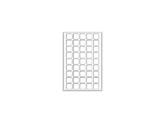 PLATEAU L BLEU 45 CASES POUR PLAQUES MUSELET ou MONNAIES 317701
