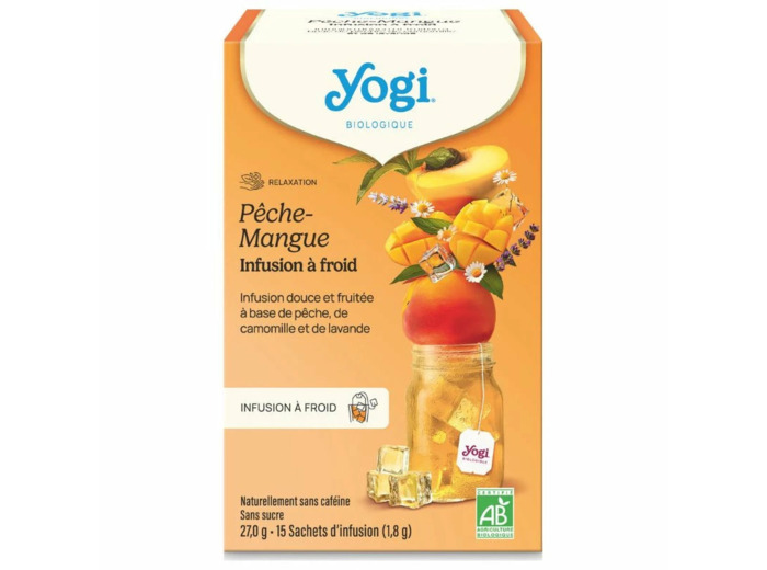 Infusion à Froid Pêche Mangue 15 sachets–Yogi Tea