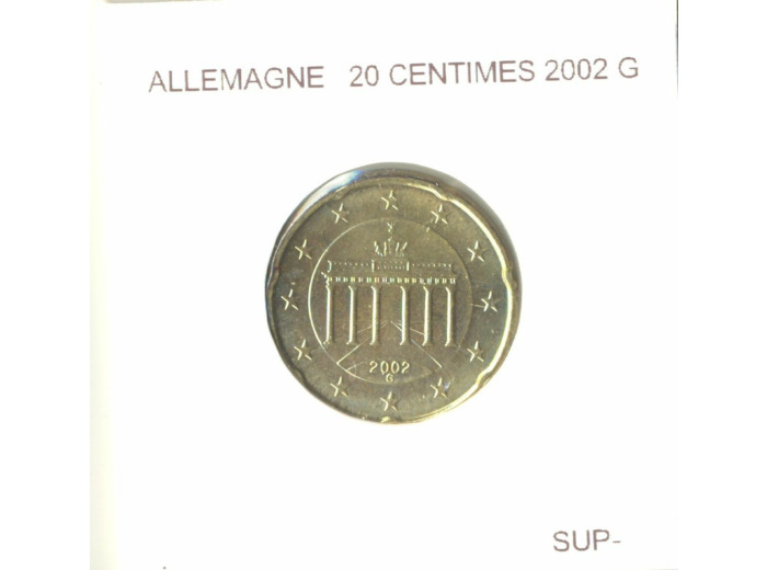 Allemagne 2002 G 20 CENTIMES SUP-