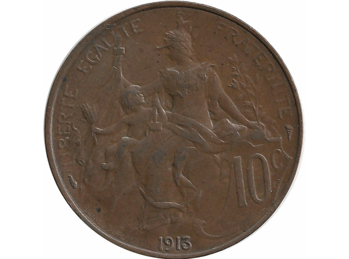 FRANCE 10 CENTIMES DUPUIS 1913 TTB+
