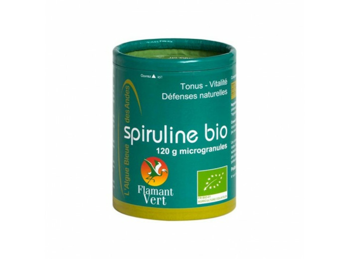 Spiruline Bio-120g microgranules-Flamant vert