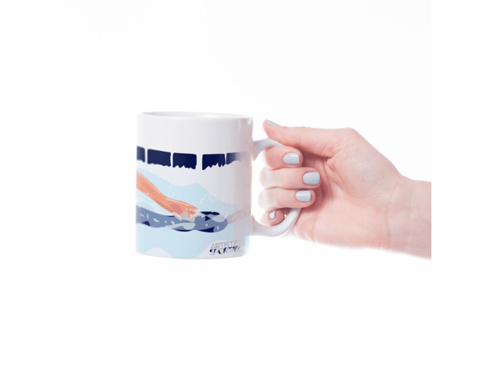 Tasse ou mug de natation vintage "Le Crowl" - Personnalisable