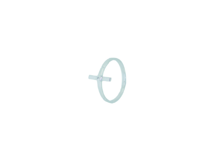 Bague en Argent 925 Taille 54 - CROIX + ZIRCON