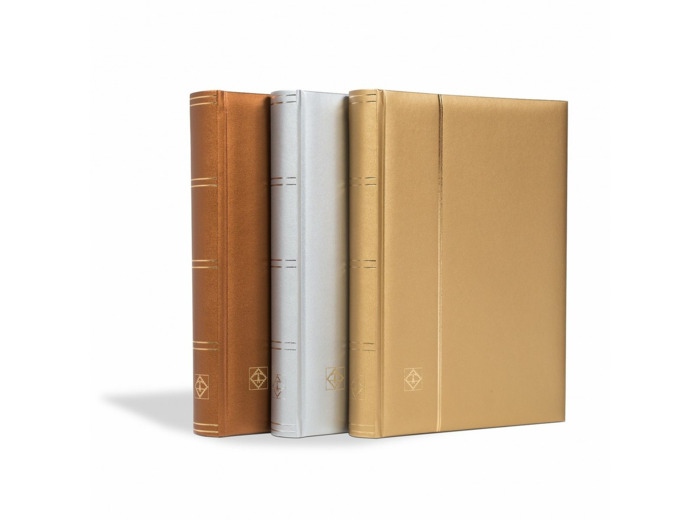 CLASSEUR TIMBRES COMFORT 64 PAGES BLANCHES EDITION METALLIQUE 3 couleurs