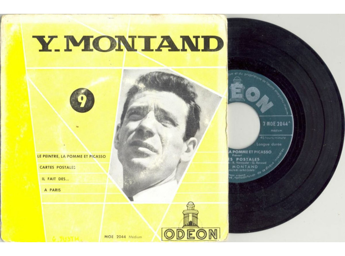 45 Tours YVES MONTAND "LE PEINTRE, LA POMME ET PICASSO" / "IL FAIT DES"
