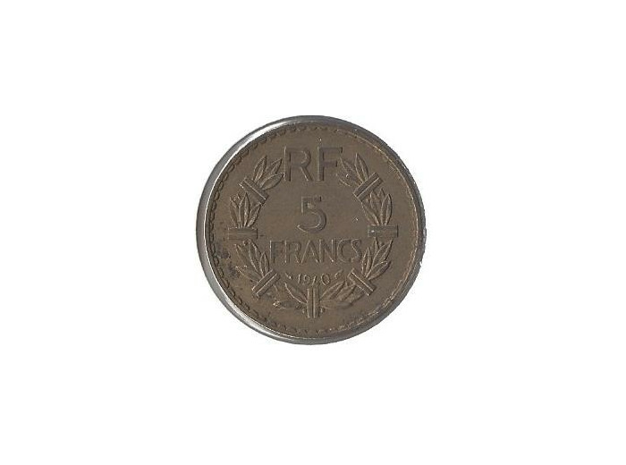 FRANCE 5 FRANCS  LAVRILLIER BRONZE ALU 1940 TB+