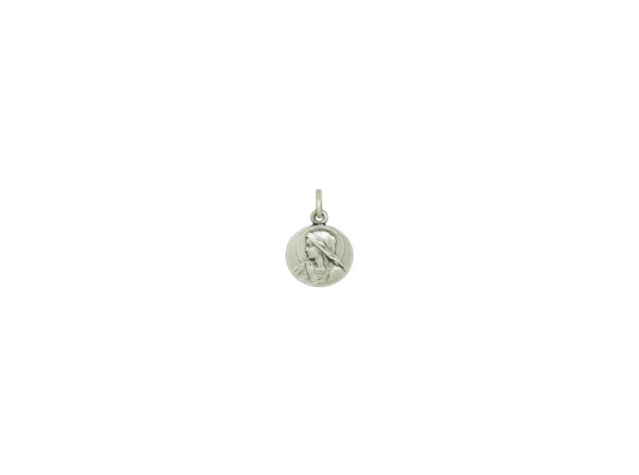 Médaille 16mm en Argent 925 - VIERGE EN PRIERE