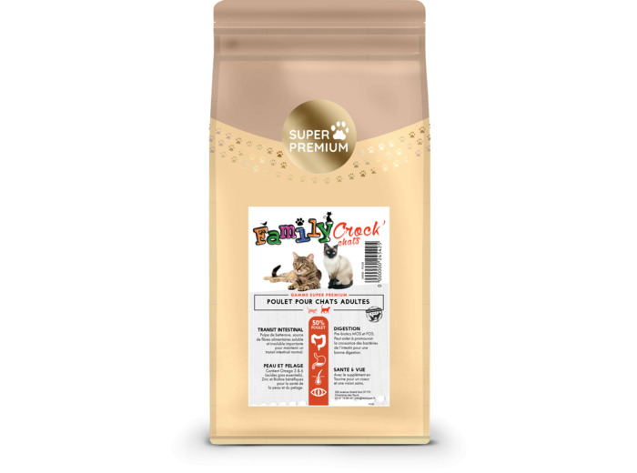 Croquettes SUPER PREMIUM au poulet pour chats adultes - 2 tailles