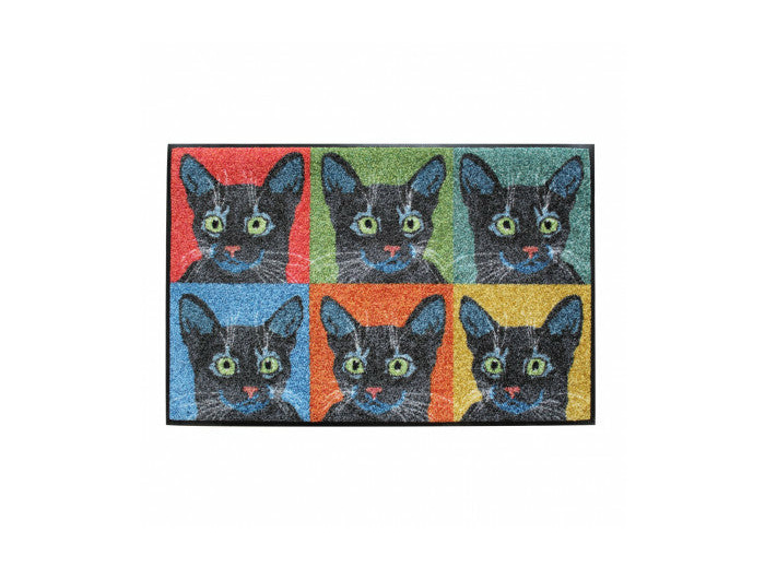 Tapis Antidérapant CHATS POP ART MULTICOLORE Garnier-Thiebaut