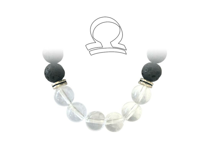 Bracelet zodiacal Cristal de Roche-Pierre de la Balance
