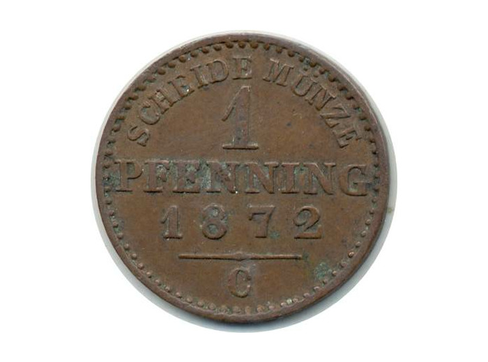 ALLEMAGNE PRUSSE 1 PFENNIG 1872 C TB+ (W480)
