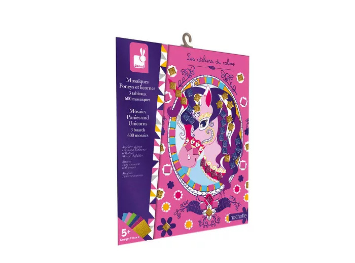 Janod - Coffret Mosaïques en Mousse Poneys et Licornes - Les Ateliers du Calme