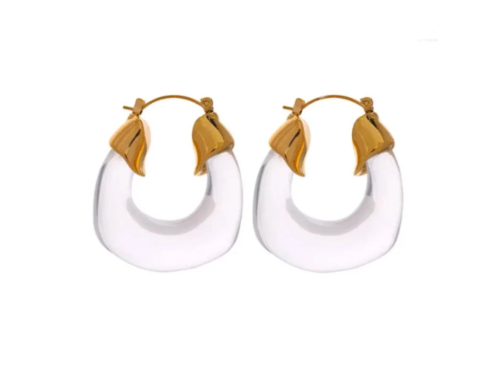 Boucles d'Oreilles Créoles Transparentes