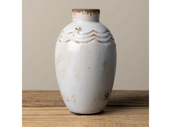 Vase blanc Grâce 15x9cm