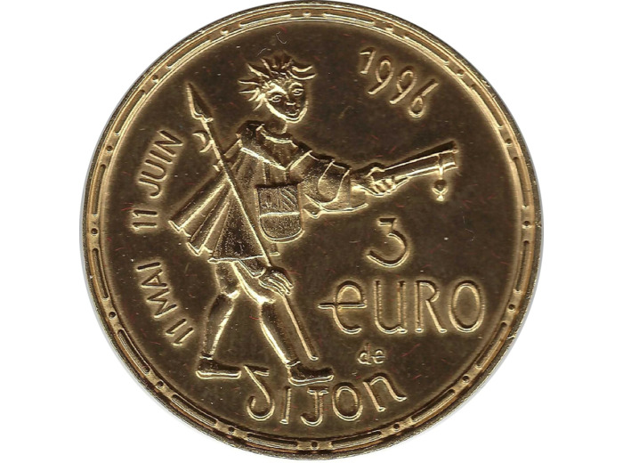 EURO TEMPORAIRE 3 EURO DE DIJON 1996 UNC