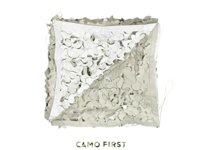 Filet camouflage blanc S-Cut 2 × 2 m : ombrage 80 %, filet camo robuste et renforcé