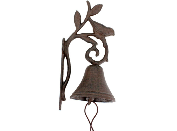 Cloche d'entrée oiseau en fonte 9x11x24cm