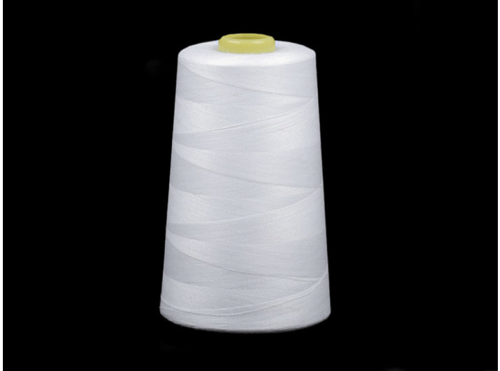 Cone fil surjeteuse 5000m Blanc polyester 120