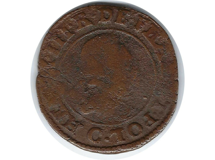 HENRI III (1574-1589) DOUBLE TOURNOIS 1589 C (St LO) B+