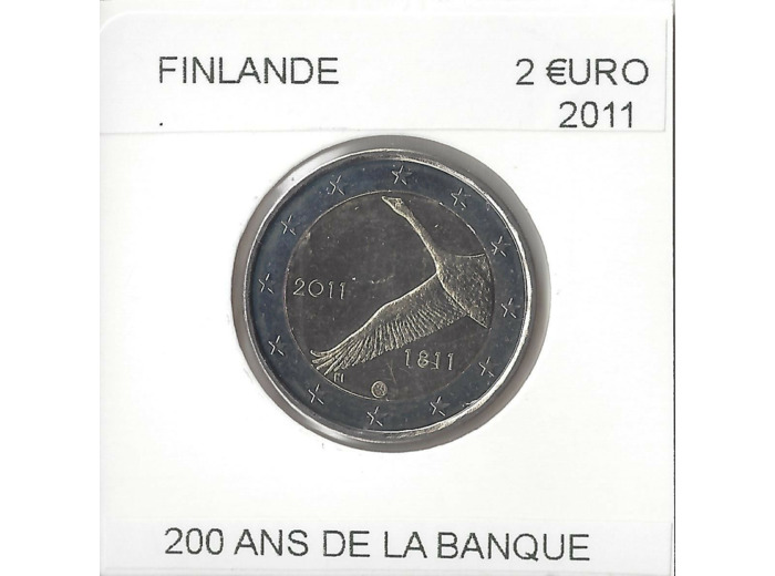 FINLANDE 2011 2 EURO COMMEMORATIVE 200 Ans Banque