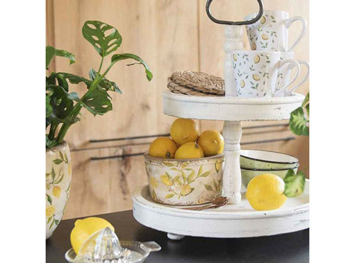 Pot de fleurs Lemon jaune céramique 20x20x15cm