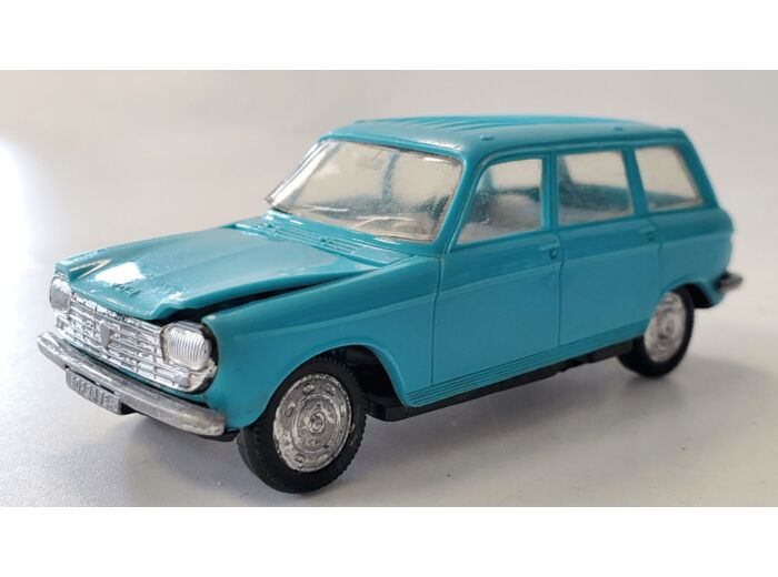 PEUGEOT 204 BREAK BLEU NOREV PLASTIQUE 1/43 SANS BOITE